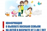 выплаты ежемесячного пособия на ребенка (детей) в возрасте от 3 до 7 лет включительно выплаты ежемесячного пособия на ребенка (детей) в возрасте от 3 до 7 лет включительно